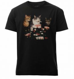 Мужская премиум футболка Коти грають в покер