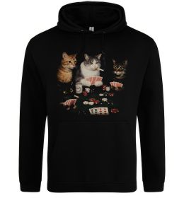 Жіноча толстовка (худі) Коти грають в покер