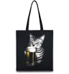 Эко-сумка Кіт з пивом Черный фото