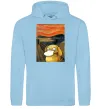 Чоловіча толстовка (худі) Psyduck scream Блакитний фото