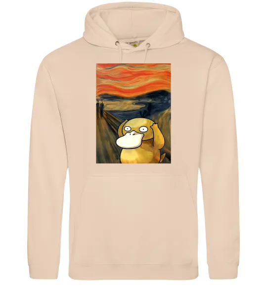 Жіноча толстовка (худі) Psyduck scream Пісочний фото