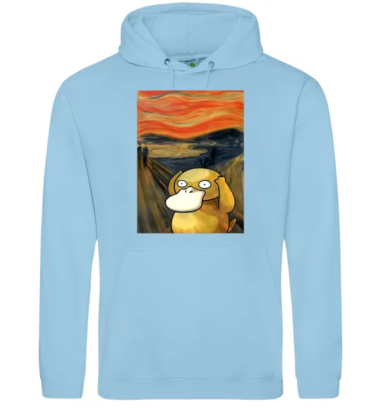 Жіноча толстовка (худі) Psyduck scream Блакитний фото