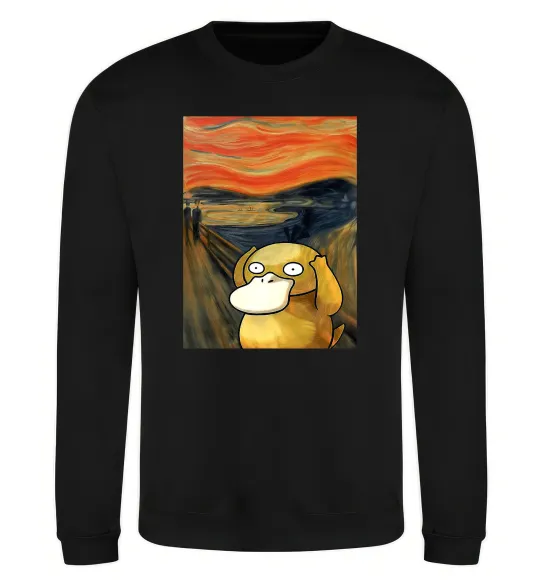 Свитшот Psyduck scream Черный фото