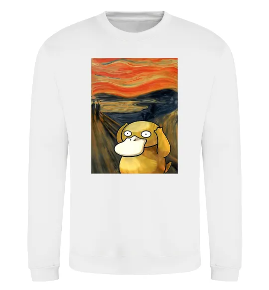 Свитшот Psyduck scream Белый фото