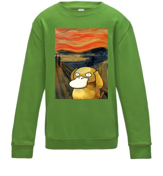 Дитячий світшот Psyduck scream Лаймовий фото