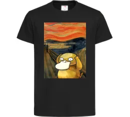Детская футболка Psyduck scream Черный фото