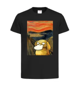 Детская футболка Psyduck scream Черный фото