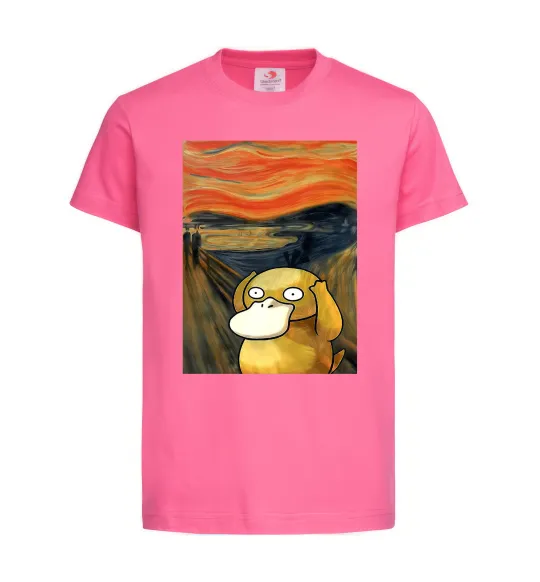 Дитяча футболка Psyduck scream Яскраво-рожевий фото