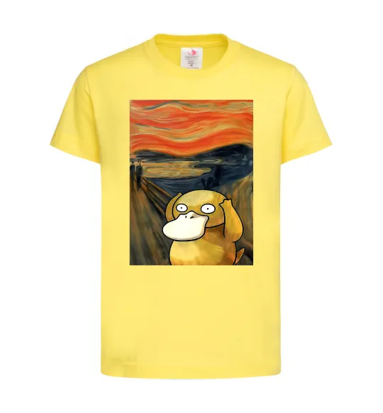 Дитяча футболка Psyduck scream Лимонний фото