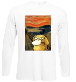 Лонгслив Psyduck scream Белый фото