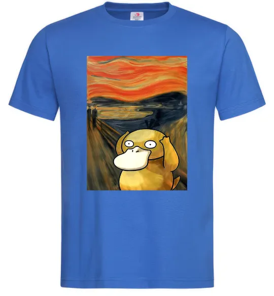 Мужская футболка Psyduck scream Ярко-синий фото