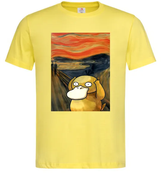 Мужская футболка Psyduck scream Лимонный фото