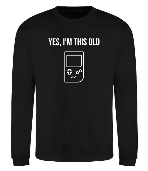 Світшот I`m this old Tetris Чорний фото