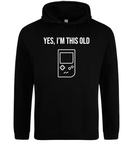 Чоловіча толстовка (худі) I`m this old Tetris Чорний фото