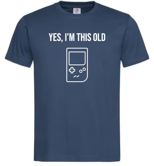 Чоловіча футболка I`m this old Tetris Темно-синій фото