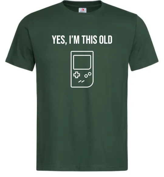 Чоловіча футболка I`m this old Tetris Темно-зелений фото