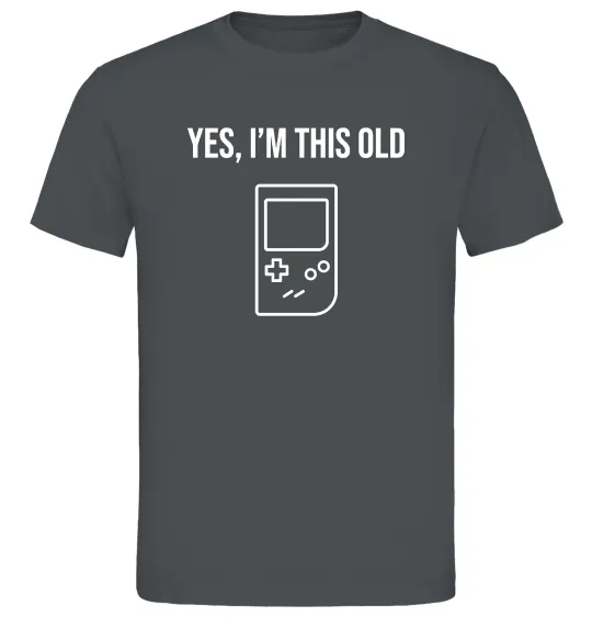 Чоловіча футболка I`m this old Tetris Графіт фото