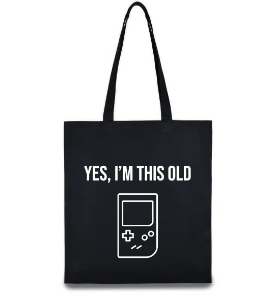 Еко-сумка I`m this old Tetris Чорний фото
