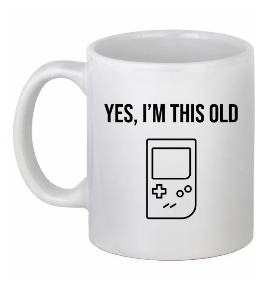 Чашка керамічна I`m this old Tetris Білий фото