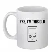 Чашка керамічна I`m this old Tetris Білий фото