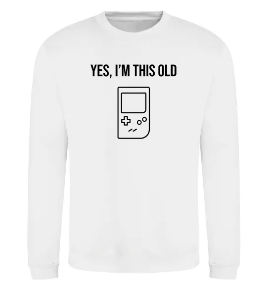 Світшот I`m this old Tetris Білий фото