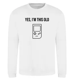Світшот I`m this old Tetris Білий фото