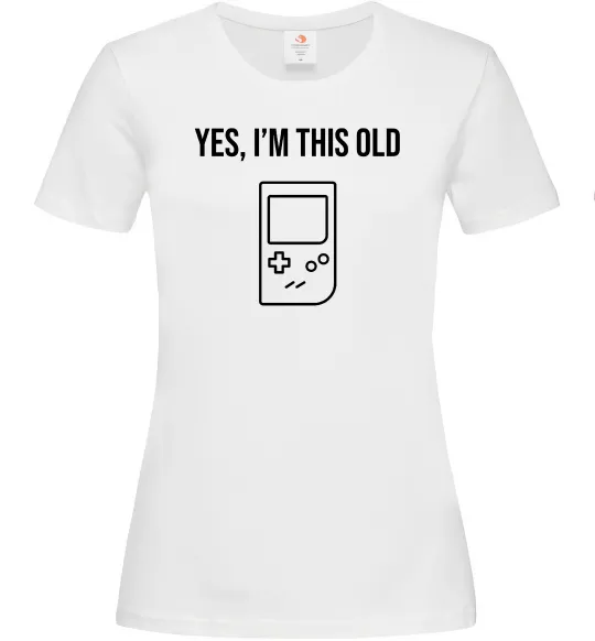 Жіноча футболка I`m this old Tetris Білий фото