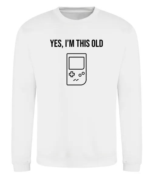 Світшот I`m this old Tetris Білий фото