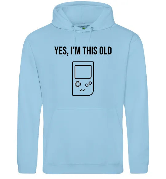 Чоловіча толстовка (худі) I`m this old Tetris Блакитний фото