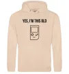 Жіноча толстовка (худі) I`m this old Tetris Пісочний фото