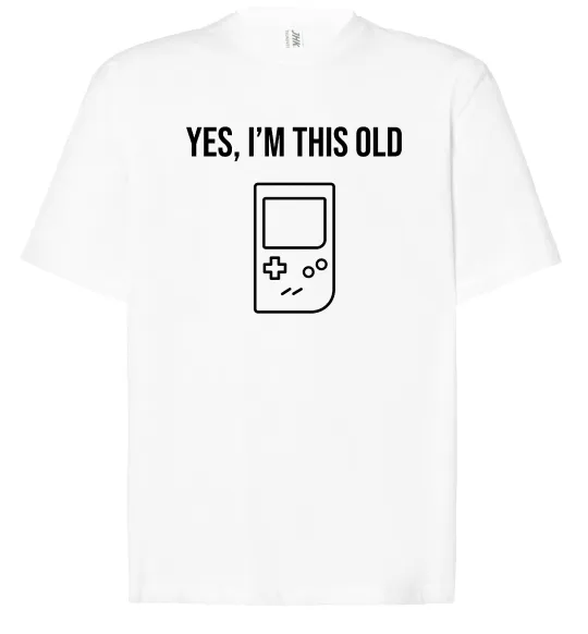 Футболка Оверсайз I`m this old Tetris Білий фото