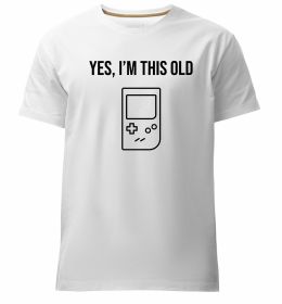 Мужская премиум футболка I`m this old Tetris