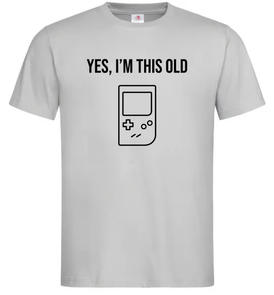 Чоловіча футболка I`m this old Tetris Сірий фото