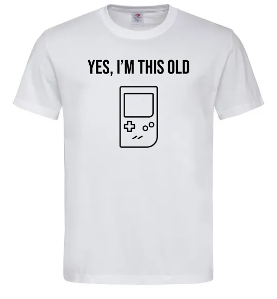 Чоловіча футболка I`m this old Tetris Білий фото