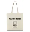 Еко-сумка I`m this old Tetris Бежевий фото