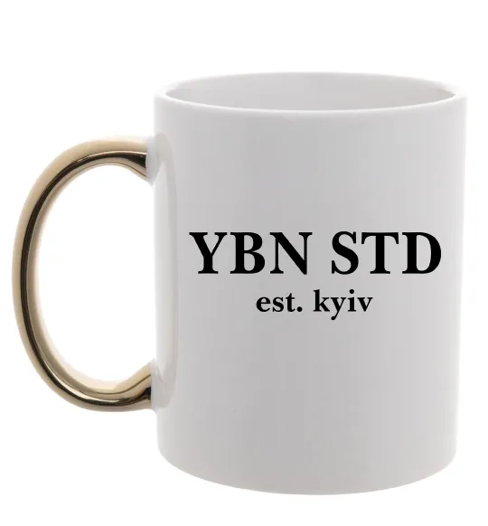Чашка с цветной ручкой YBN STD Золото фото