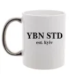 Чашка с цветной ручкой YBN STD Серебро фото