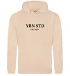 Мужская толстовка (худи) YBN STD Песочный фото