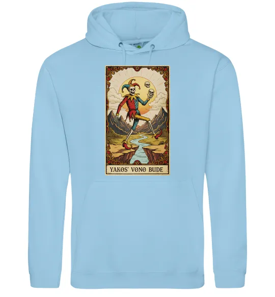 Чоловіча толстовка (худі) Якось воно буде Таро карта Блакитний фото