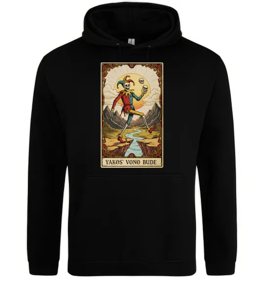 Жіноча толстовка (худі) Якось воно буде Таро карта Чорний фото