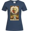 Жіноча футболка Якось воно буде Таро карта Темно-синій фото
