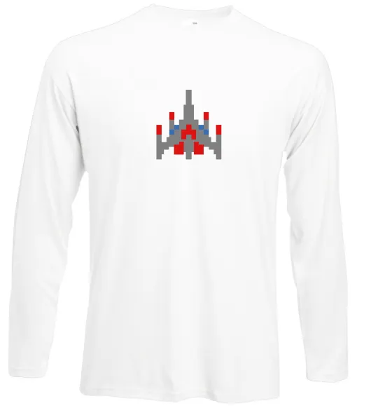 Лонгслив Space Defender retro Белый фото