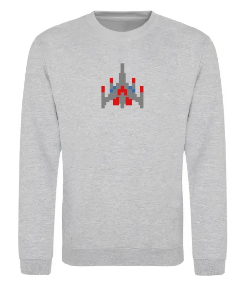 Свитшот Space Defender retro Серый меланж фото