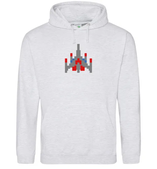 Чоловіча толстовка (худі) Space Defender retro Сірий меланж фото