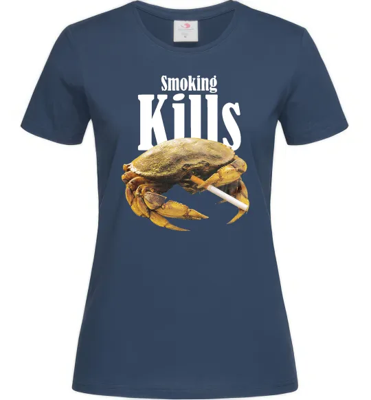 Жіноча футболка Smoking Crab Темно-синій фото
