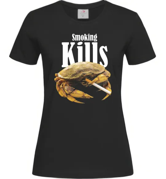 Жіноча футболка Smoking Crab Чорний фото