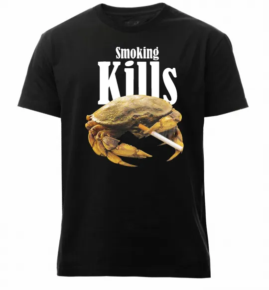 Чоловіча преміум футболка Smoking Crab Чорний фото