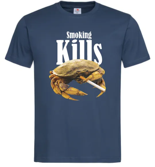 Чоловіча футболка Smoking Crab Темно-синій фото