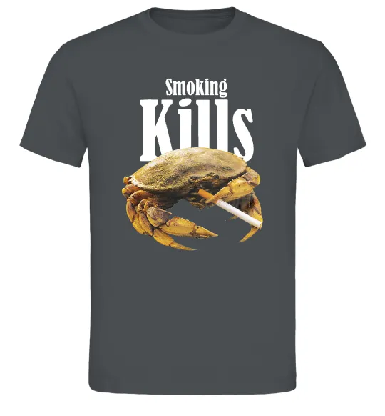 Чоловіча футболка Smoking Crab Графіт фото