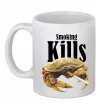 Чашка керамічна Smoking Crab Білий фото